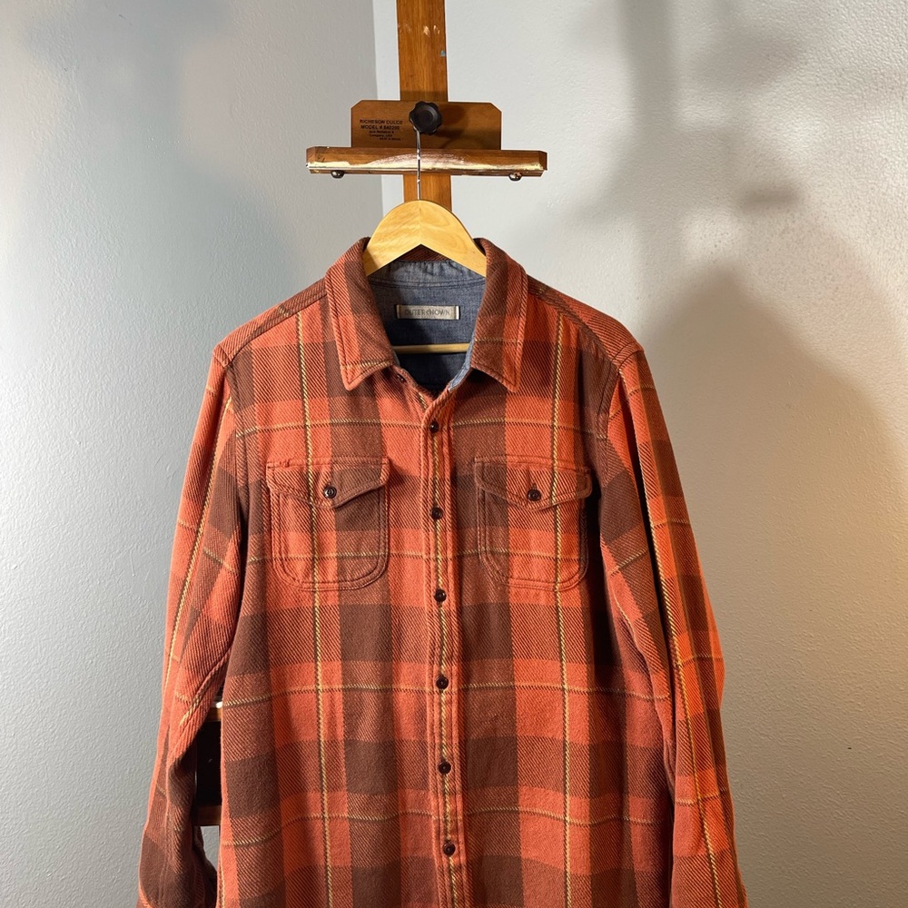 Outerknown Rust Plaid Shirt